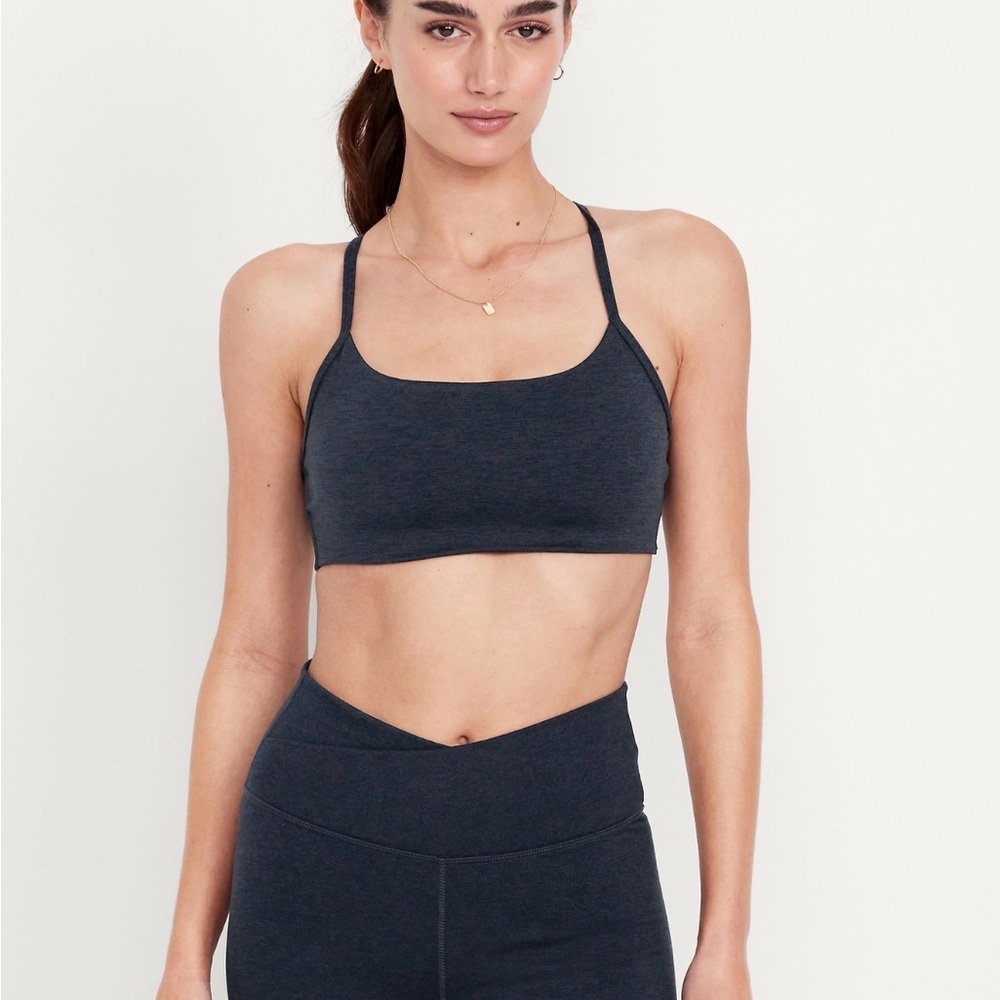 Old navy light support cloudcomfy sports bra size medium dusk navy